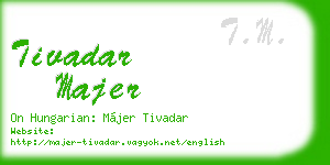 tivadar majer business card