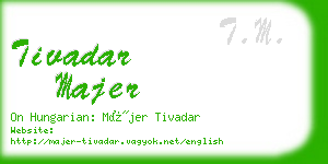 tivadar majer business card